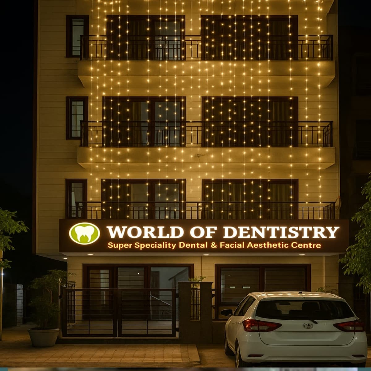 Modern dental chair and equipment setup at world of dentistry clinic